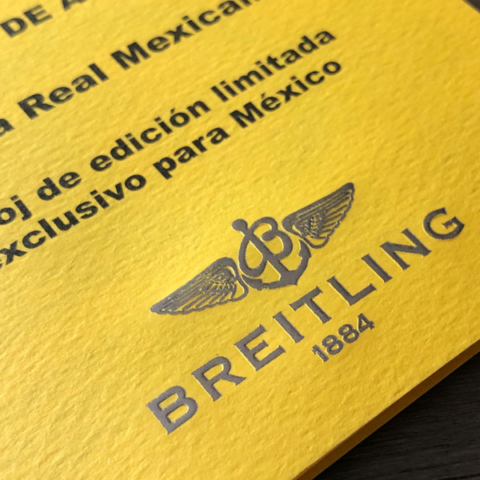 Impresión de Certificado de Autenticidad para Breitling